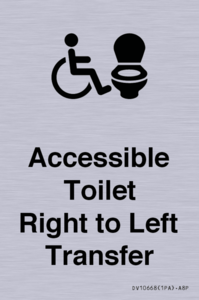Accessible Toilet with Right to Left Transfer
